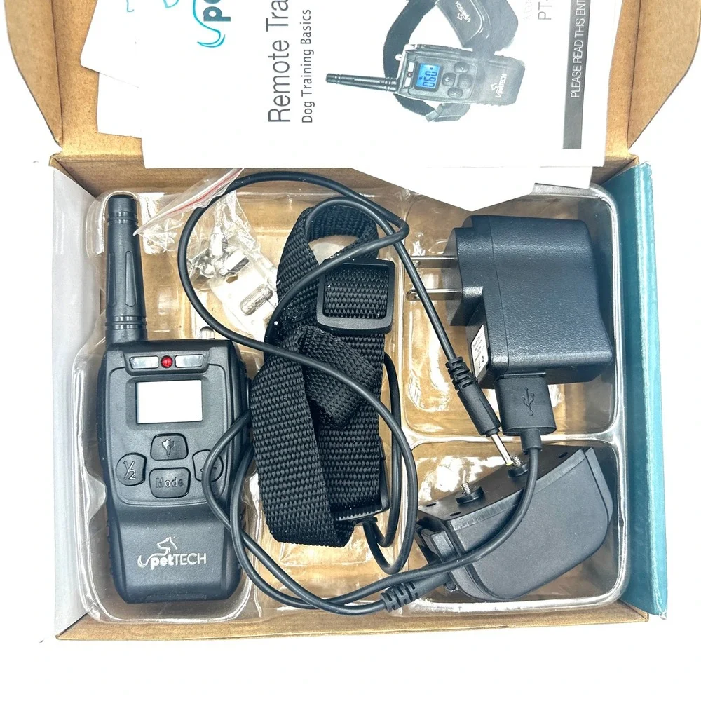 PetTech Dog Training Active Collar‎ Remote Trainer PT-0Z1 Black 400 Yard Range